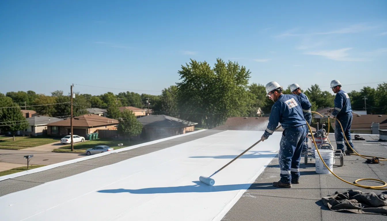 Commercial roof coating in Johnston, RI near me